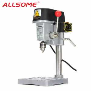 ALLSOME 220V 340W Electric Drill Stand Mini Table Top Bench Drill Stand Holder DIY Bracket Fixed Frame