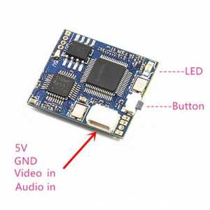 LANTIAN Micro Mini 720P FPV Video Recorder Module for Multicopters Transmitter RC Models Receivers Support 1280X480 Video output