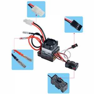 HSP HPI 7.2-16V high-voltage bidirectional 320A brushed ESC Tamiya plug With fan support 3S lithium battery for RC car boat