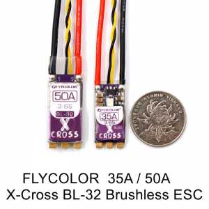 Flycolor X-Cross BL-32 Bit 35A 50A Brushless ESC 3-6S Dshot 1200 High Current Electric Speed Controller for FPV Drone