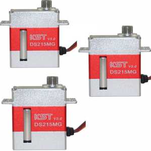 3PCS KST DS215MG Digital V3.0 Version Coreless Swashplate CCPM/Rudder HV Servo For 380 450 480 500 RC Helicopter