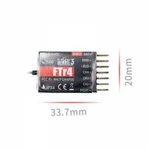 FlySky FTr4 2.4GHz 4CH AFHDS 3 RC Receiver Support PWM/PPM/I.bus/S.bus Compatible NB4 PL18 for RC Drone Fixed Wings Gliders