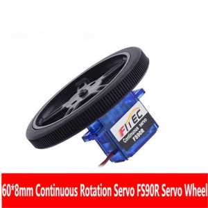 Feetech FS90R 360 Degree Continuous Rotation 9g micro Servo motor + FS90R-W Wheel for Smart RC Car Boat Robot Drones
