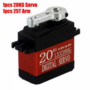New LX3218MG Waterproof Metal Gear  20KG Large Torque Digital high speed RC baja Servo for 1/8 1/10 RC Cars TRX4 Boat Robot Arm