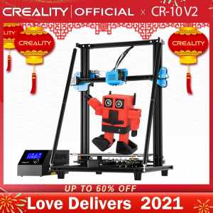 CREALITY 3D Upgrade CR-10 V2 Printer Size 300*300*400mm,BL touch Silent Mainboard Resume Printing with Mean well Power Supply