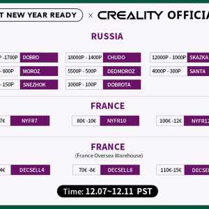【View details to get 12.12 Promo Code】 CREALITY 3D 0.1 USD used for paying price difference Remote Shipping fee