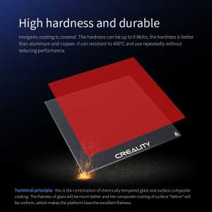 CREALITY 3D Tempered Glass Build Platform Size 235*235*4mm For Ender-3/Ender-3 Pro/Ender-3 V2 Printer