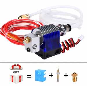 3D Printer Parts V6 J-head Hotend with Single Cooling Fan for 1.75mm/3.0mm Filament bowden Wade Extruder 0.2/0.3/0.4mm Nozzle