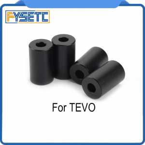 1 Set 3D Printer Parts Aluminum Solid Spacer Hot Bed Leveling Column 4pcs Long Solid Spacers For TEVO Tornado Tarantula Ultimate