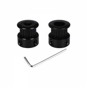 BIQU Latest GT2 Black Color Aluminum Timing Belt pulley 20 teeth for 3D printer GT2-6mm Width Timing Belt RepRap 3D Printer