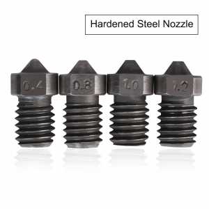 3D Printer Parts V6 Nozzle Hardened Steel Nozzle M6 Thread 1.75mm 0.4/0.8/1.0/1.2mm Filament High quality nozzle