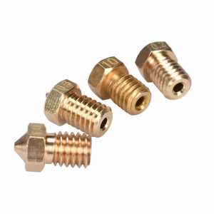 BIQU 10Pcs 3D printer 3D V6&V5 J-Head brass nozzle extruder nozzles 0.2/0.25/0.3/0.4/0.5/0.6/0.8/1.0 mm For 1.75/3.0mm