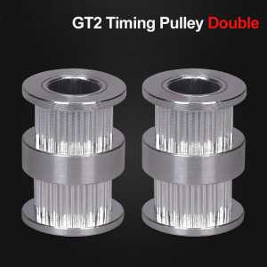 High Quality GT2 Timing Pulley Double 20 Teeth Round Headed Synchronous Wheel Gear 20 teeth Bore 5/8mmFor Belt 3D Printer Parts
