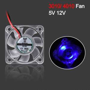 BIGTREETECH 3010 4010 Fan LED Cooling Fan 30MM 12V 5V 2Pin DC Cooler Small Cooling Fan lights 3D Pinter Parts For j-head hotend