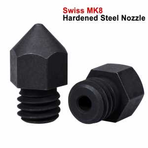 High Quality Swiss MK8 Hardened Steel Nozzle M6 1.75MM Filament 3D Printer Parts for J-head hotend CR10 heat block ender3