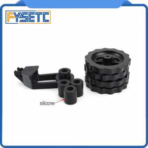 Silicone Solid Spacer And Bed Mount Strain Relief Bracket + Alu Knob Leveler M4 Thread Twist Leveling For CR-10/CR10S Ender-3
