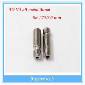 10PCS Stainless Steel 3D V5 all metal Heat Break Hotend Throat  for 1.75 mm 3.00mm Filament 3d Printer Free Shipping !