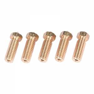 10PCS New Volcano 3D printer All metal brass 3D Lengthen extruder nozzle 0.6/0.8/1.0/1.2mm For 1.75/3mm supplies Free shipping