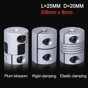 3D Printer Parts Flexible Shaft Coupler 5x8x25 Plum blossom/Rigid clamping Coupling Shaft Stepper Motor coupler connector