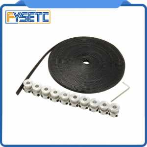 2M Length GT2 Timing Belt + 2pcs/lot  GT2 Pulley 16Teeth Bore 5mm Synchronous Wheel For 3D Printer Parts Prusa