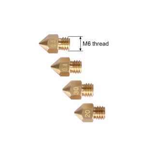10pcs MK8 Nozzle Mix Sizes Extrusion Head Hotend M6 Nozzle 0.3mm/0.4mm/0.5mm For MK8 3D Printer 1.75MM Filament J-head Hotend