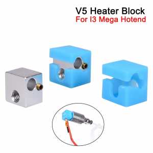 V5 Heater Block V5 Silicone Socks  J-head Hotend 3D Printer Parts For Anycubic Original I3 Mega Hotend Mega-S Parts vs V6 Hotend