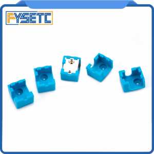 10X V6 Heater Block Fixing Silicone Insulation Sock Blue non-Official Heated Block For V6 PT100 Hotend Warm Cover Sock