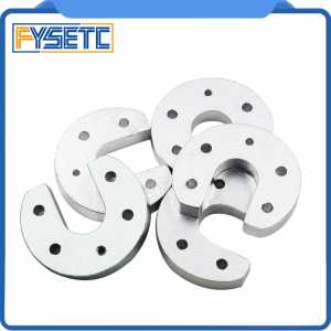 2pcs V5 V6 Aluminum Mount Plate U-shaped Fixed Block For Kossel  V5/V6 Hotend J-head Hot End Part 3D Printers Parts