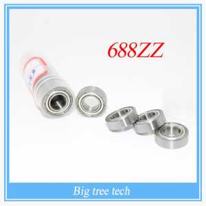 Free shipping 10pcs/lot 688ZZ 688Z 688 ABEC-5 8*16*5 Miniature Ball Radial Deep Groove Ball Bearings fot 3D printer part