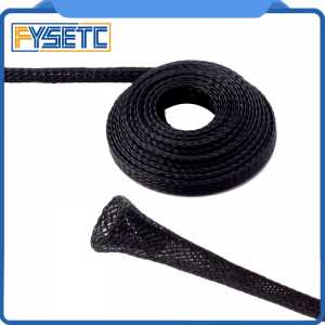 5Meter  Expandable Braided PET Premium Cable 6mm/8mm/10mm Dia Sleeve Black Certification ROHS 3D Printer Accessories