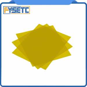 5pcs 220*220*0.3mm PEI Frosted Yellow 3D Print Cold PEI Sheet with 3M 468MP Adhesive Polyetherimide for Wanhao i3 Anet A8 A6