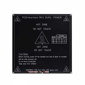 RepRap 3D Printer Parts Aluminum MK3 Heatbed + LED + Resistor + Cable + 100K ohm Thermistors  Diameter Like MK2B 3D printer part