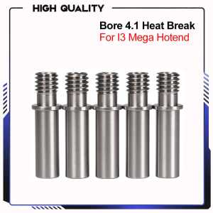 3D Printer Parts Bore 4.1mm Heat break I3 Mega Hotend V5 J-head throat 7.5*26mm for Anycubic I3 Mega Mega-S Upgrade Parts