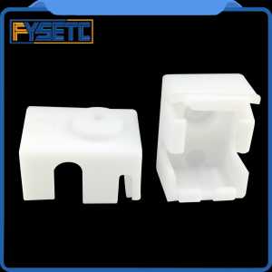 10pcs Updating PT100 Block Silicone White Sock Kit For DIY V6 Hotend Prusa Ultimaker 3D Printer Heated Block Fast Shipping