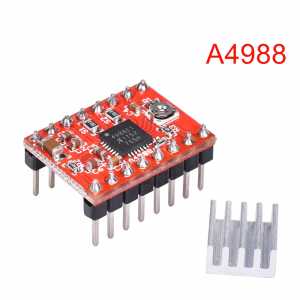 1pc 3D Printer parts A4988 Stepper Motor Driver Module with Heatsinks Reprap Board Suitable Ramps 1.4 For 3D Printer