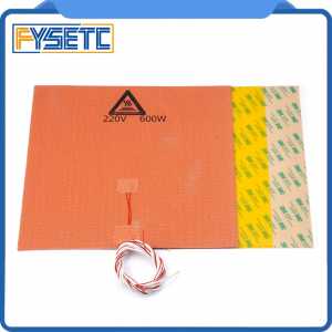 300*300*0.3mm Frosted Yellow Build Surface Polyetherimid PEI+300X300mm 220V 600W Silicone Heater Pad For TEVO Tornado Lulzbot