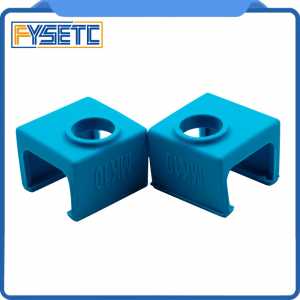 2PC MK10 Silicone Sock Blue instead Ceramic Insulation For Wanhao i3 QIDI TECH  SILICONE HEATER BLOCK COVER