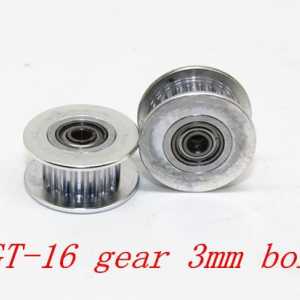 3D printer accessories 2GT 16 tooth synchronous wheel pulley wheel Perlin passive idler pulley wheel bore 3mm