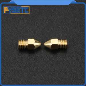 2pcs New Arrival Zortrax M200 Nozzle 0.4mm For Brass Steel Bore 3.5mm Screw Thread M6 Print Head For 3D Printer Parts