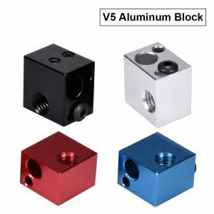 High Temperature V5 Heater Block Aluminum Block Silicone Sock 3D Printer Parts VS E3D V6 Block Fit J-head Hotend Bowden Extruder