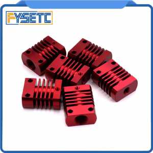 5pcs Extruder Red MK10 V6 Heat Sink Radiator Fit 22mm Cooling Fan Aluminum Fins With Size 27x22x12mm Hot 3D Printer Parts