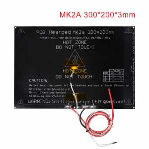 3D Printer Parts MK2A 300*200*3.0mm Aluminum Heatbed + LED Resistor + Cable +100K ohm Thermist for 3D Printer RepRap MK2B Hotbed