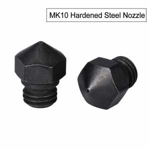 High temperature Hardened Steel MK10 Nozzle 3D printer Parts for Carbon fiber 0.2/0.4/0.6/0.8mm M7 for E3D HOTEND Extruder