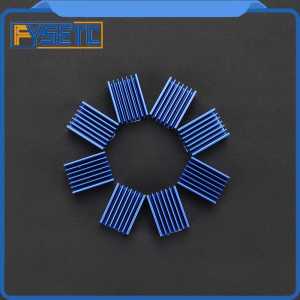 5pcs Big Blue Aluminum Driver Heat Sink Stepper Motor Cooling Block Heatsink For TMC2100 TMC2208 V1.2 TMC2130 3D Printer Parts