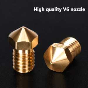 High quality Brass V6 Nozzles for 3D printer parts 0.2mm nozzle for M6 E3D Nozzles titan extruder J-Head&MK8 ender 3 cr10