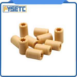10pcs Solid Polymer LM8UU Bearing - 8mm Shaft VS RJMP-01-08 R Solid Plastic Bearing 8 mm ID For Prusa 3D Printer