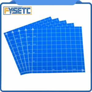 4pcs 220x220mm Build Sheets Blue Frosted Heated Bed Sticker Printing Form Grid Build Plate Tape for Anet A6 A8 Ender-3
