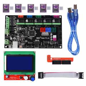 MKS Gen V1.4 Control board Kit RepRap mks gen l+5PCS TMC2130/TMC2208/Drv8825/A4988 Drivers+12864LCD for 3D Printer parts