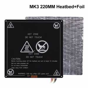 MK3 Heatbed 220*220*3mm 12V Aluminum Plate Hotbed Hot Plate with cable 3D Printer Parts For Mendel RAMPS 1.4 SKR V1.4 Turbo