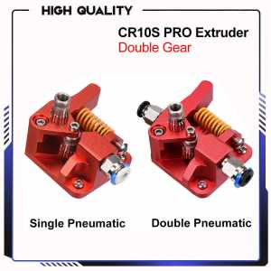 BIQU CR10S PRO Dual Gear Extruder Upgrade MK8 Extruder for Ender 3/5 CR10S PRO 1.75mm 3d Printer Parts double pulley Extruder